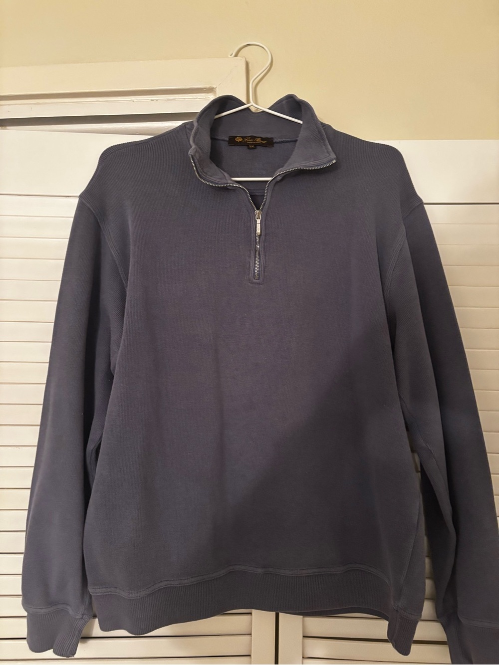 Loro Piana Men's Quarter-Zip Sweater in Slate Blue